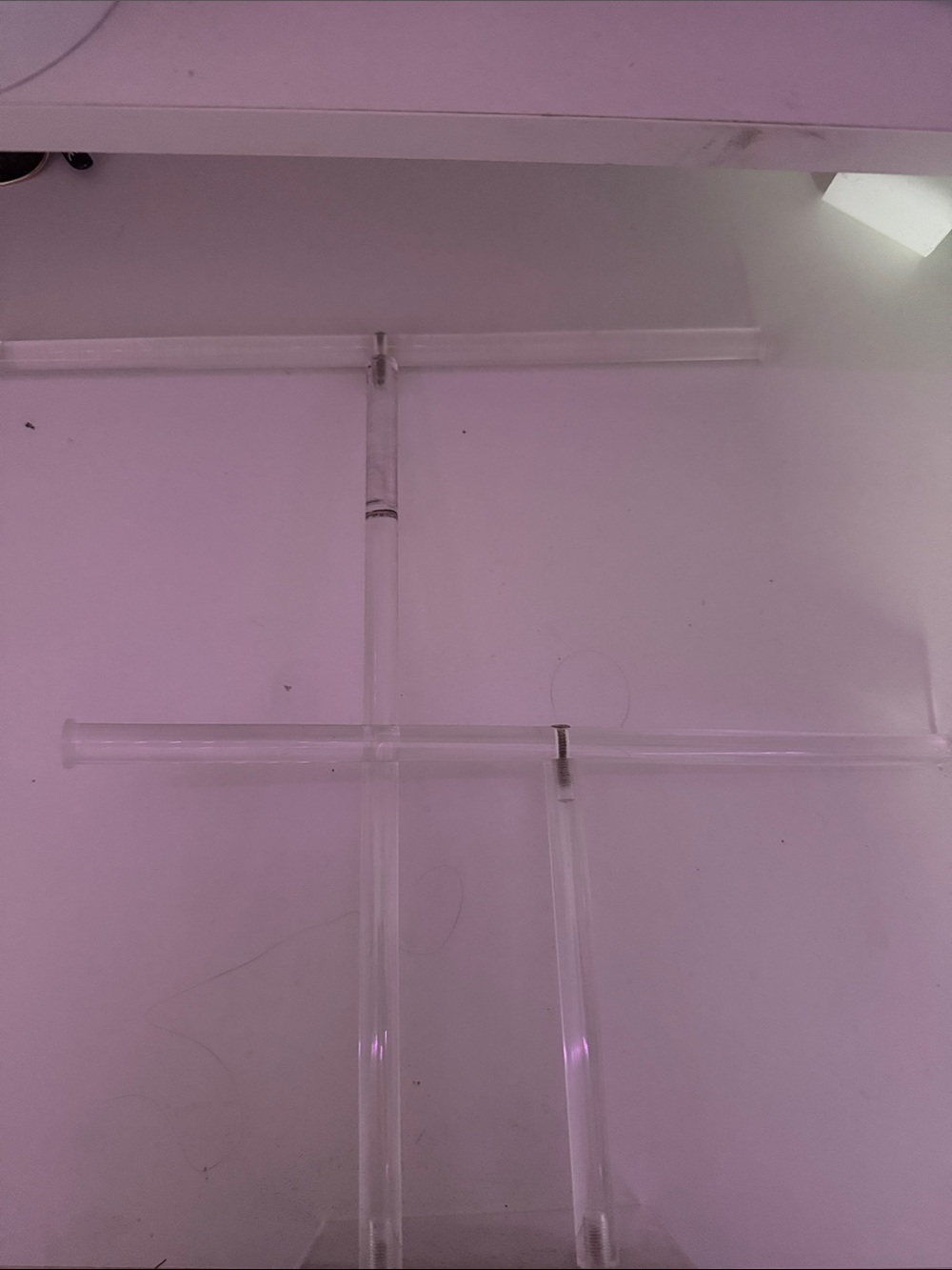 Clear Acrylic Cross Display Stand - Translucent